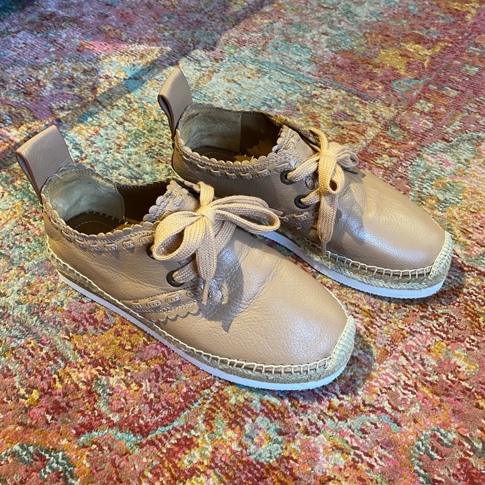 See By Chloé Scallop Platform Espadrille sz 6